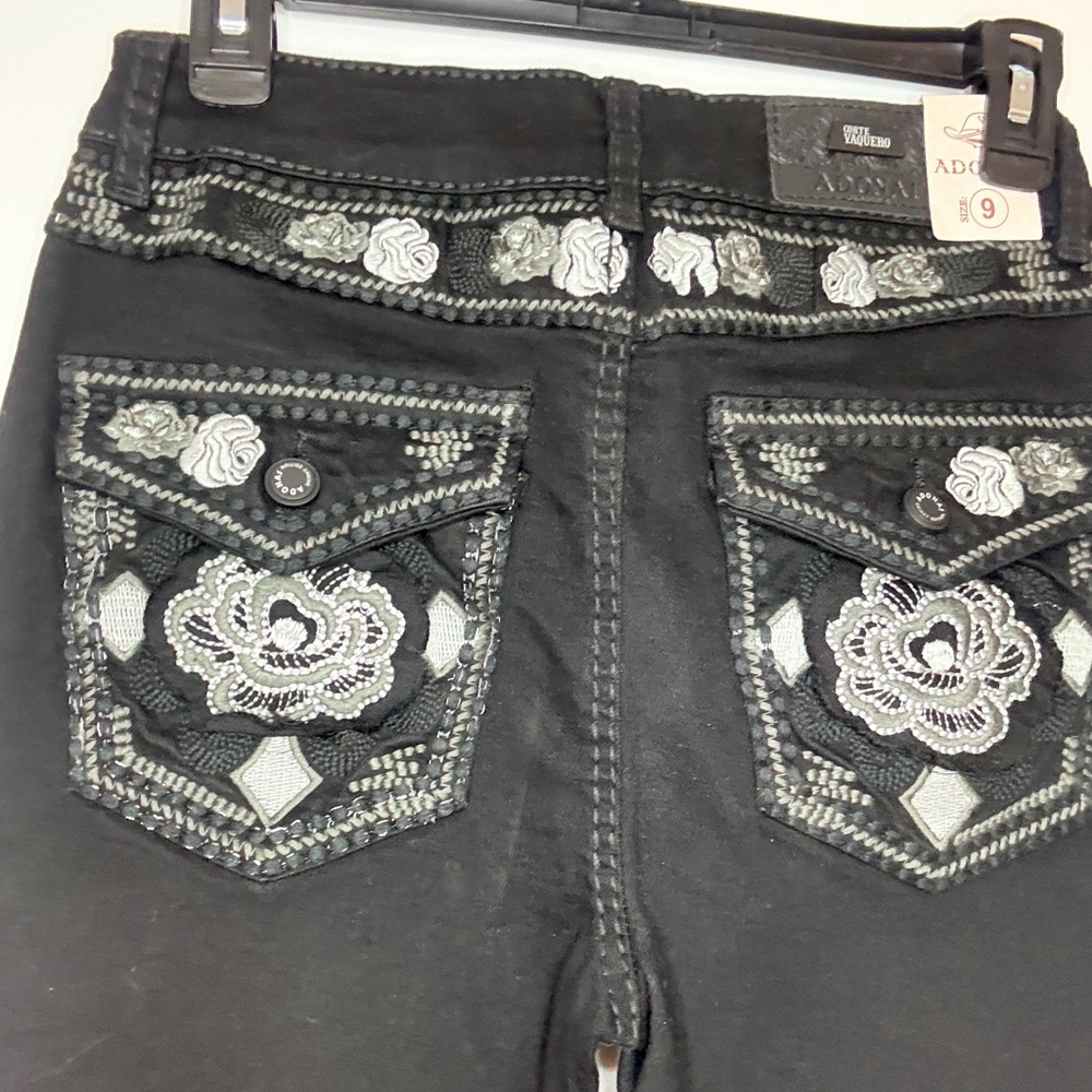 Adonai Corte Vaquero Embroidered Flare Jeans SIZE 9 - Picture 8 of 9